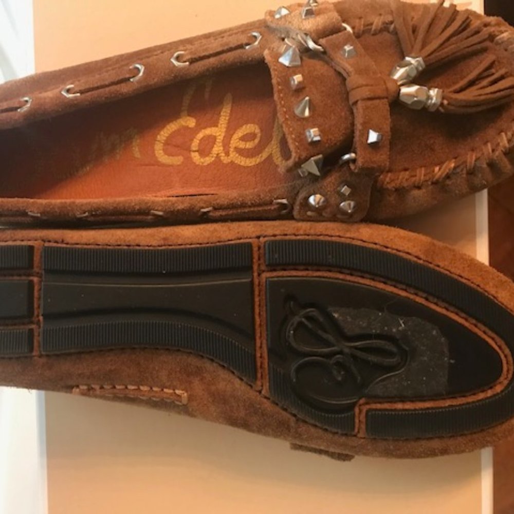 Sam Edelman Suede Leather studded moccasins. Jalen